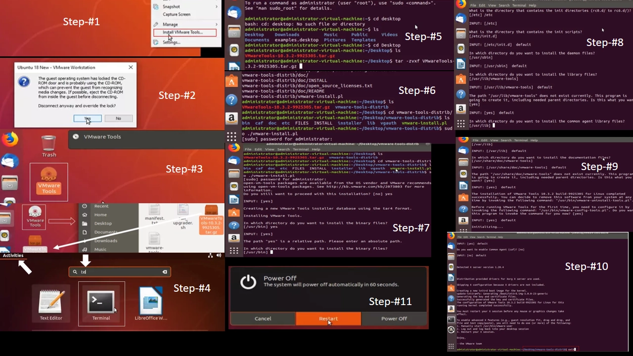How to install vmware tools in ubnatu