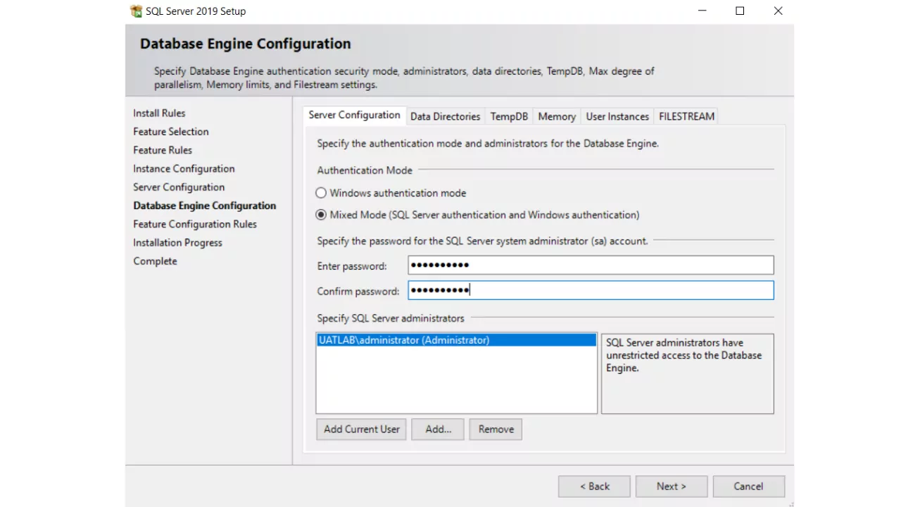 SQL Server Expres user account adding