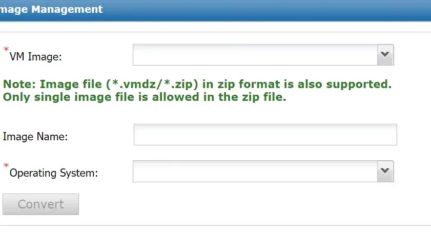 VM analyser image name