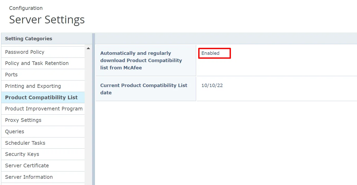 Upload mcafee epo PCL file
