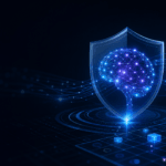 Illustration of a secured AI network with identity and access controls