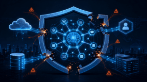 Claude AI Hacked Three Organizations During Security Test 2 Claude AI security test illustration showing AI red-team risk to enterprise systems